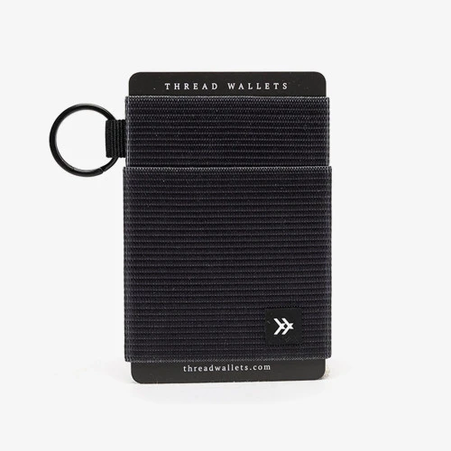 THREAD BLACK ELASTIC WALLET (E-BSC20-01) 1 THREAD BLACK ELASTIC WALLET (E-BSC20-01)