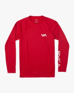 RVCA LONGSLEEVE RASHGUARD(EX) -Reef Surf Shop avywr00119 rvca2Cf red frt1 38177.1694016207