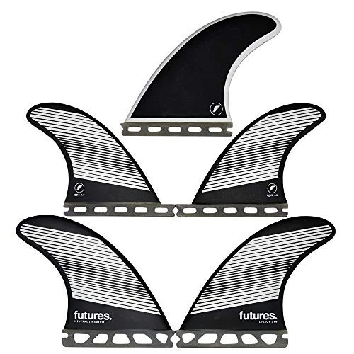 Futures F6 Legacy Five Fin Set Gray/Black 1 Futures F6 Legacy Five Fin Set Gray/Black