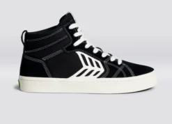 CARIUMA CATIBA PRO HIGH SHOES(EX) -Reef Surf Shop catiba pro high black contrast ivory canvas.slideshow1 168bf969 59a0 4b46 b5ff 63bd70660530 40432.1679339318