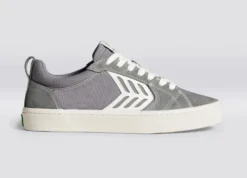 CARIUMA CATIBA PRO GREY SUEDE MEN'S SHOE -Reef Surf Shop catiba pro mystic grey contrast stitch sneaker canvas.slideshow1 85166.1674596224