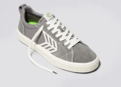 CARIUMA CATIBA PRO GREY SUEDE MEN'S SHOE -Reef Surf Shop catiba pro mystic grey contrast stitch sneaker canvas.slideshow3 24072.1674596225