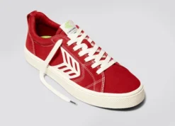 CARIUMA CATIBA PRO SAMBA RED MEN'S SHOE -Reef Surf Shop catiba pro red contrast ivory canvas.slideshow3 56024.1674596298