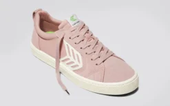 CARIUMA CATIBA PRO ROSE SUEDE MEN'S SHOE 21 CARIUMA CATIBA PRO ROSE SUEDE MEN'S SHOE -Reef Surf Shop catiba pro skate rose suede and canvas contrast thread ivory logo sneaker.feature 1 38378.1674596285