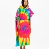 LEUS TIE DYE RAINBOW PONCHO
