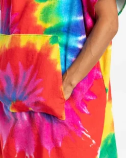 LEUS TIE DYE RAINBOW PONCHO -Reef Surf Shop leus originalponcho tie dye rainbow3 32802.1673632370