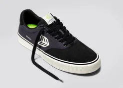 CARIUMA NAIOCA PRO JET BLACK SUEDE MEN'S SHOE -Reef Surf Shop naioca skate off black ivory suede sneaker.slideshow3 22790.1674596478