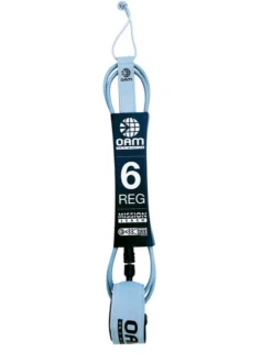 OAM 6' REGULAR MISSION ULTRALIGHT LEASH -Reef Surf Shop oam mission leash 6 reg grey front 52941.1675878687
