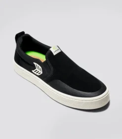 CARIUMA SLIP ON PRO BLACK SEUDE MEN'S SHOE -Reef Surf Shop slip on skate pro black ivory sneaker.fb feed 38235.1674596336